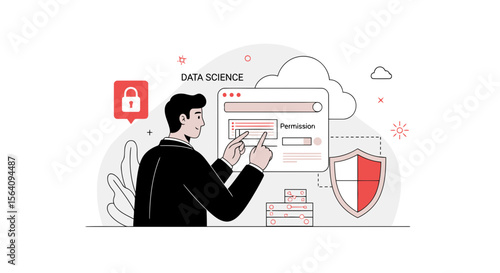 Data Scientist Configuring Permissions On Cloud System For Enhanced Security