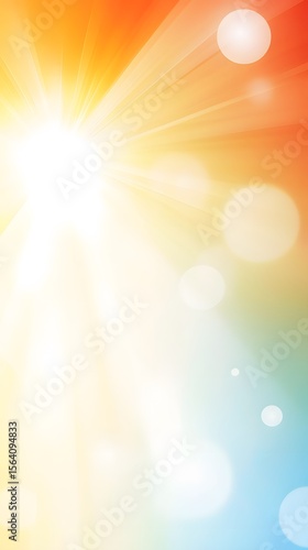 Bright Sunburst Abstract Background Summer Light Rays