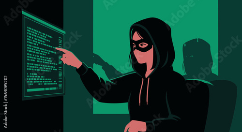 Female Hacker Exploiting Digital Security Vulnerabilities Through Code Injection