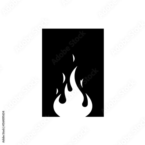 Emblazoned Flames: A graphic representation of fire blazes against a dark backdrop, conveying raw energy and the potent force of nature.