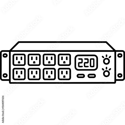 Power conditioner outline icon vector
