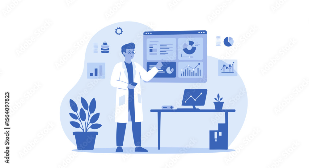 Professional Analysis And Presentation Of Medical Statistical Data In Modern Office Professional Analysis And Presentation Of Medical Statistical Data In Modern Office