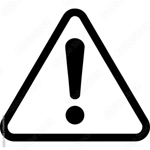 Warning triangle with exclamation mark icon vector