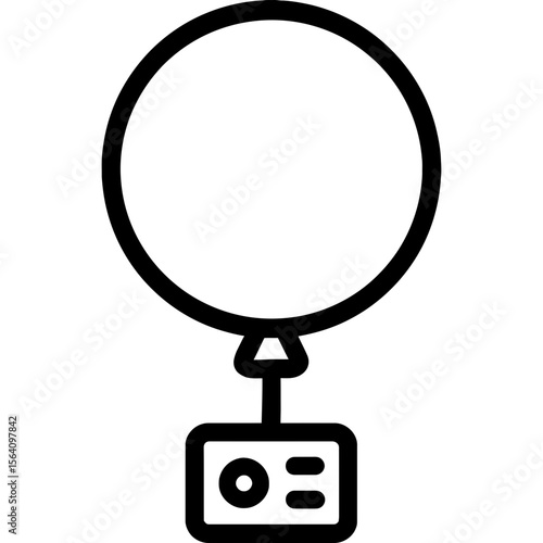 Weather balloon outline icon vector