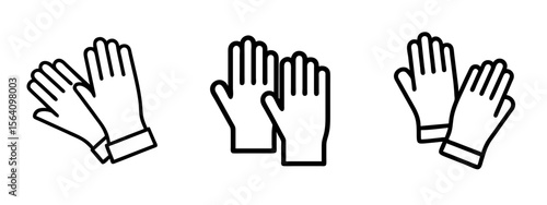 Gloves Icon Vector Collection for Fashion, Safety, and Utility Projects
