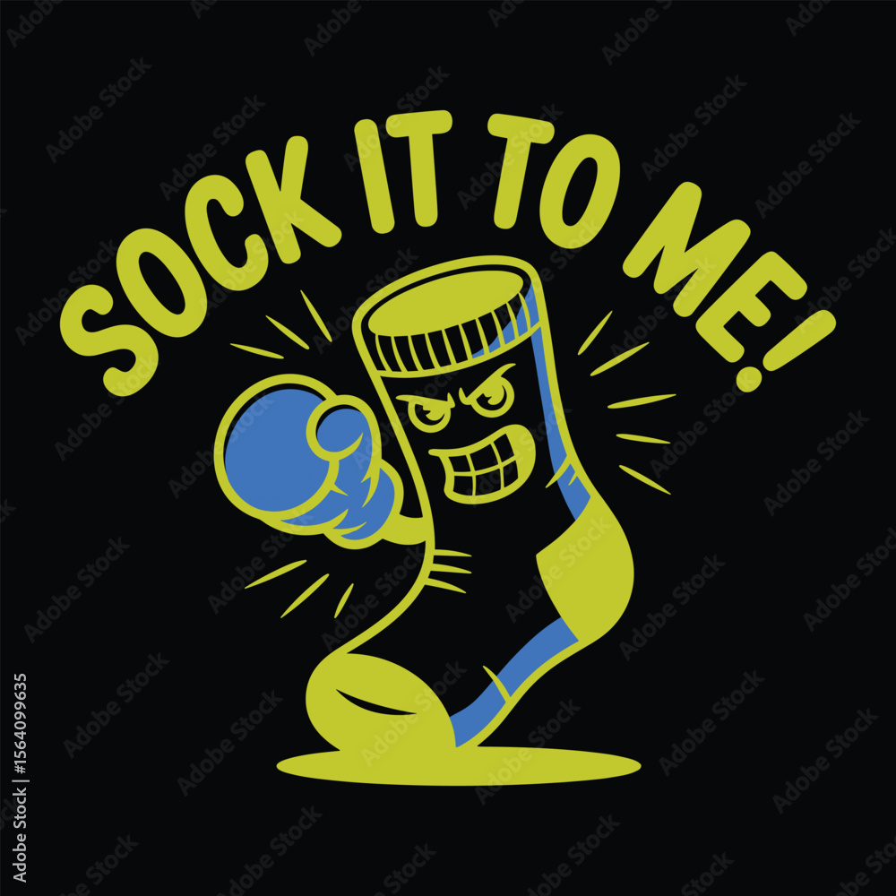 Fototapeta premium sock it to me t shirt design