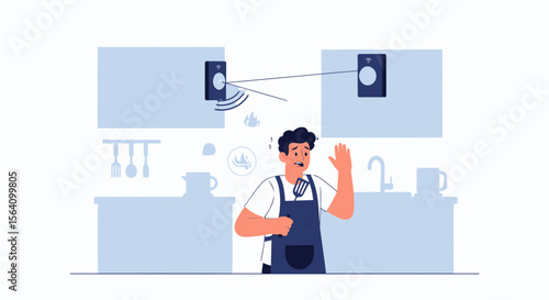 Smart Home Technology Fails Kitchen Assistant Causing Worry And Technological Frustration