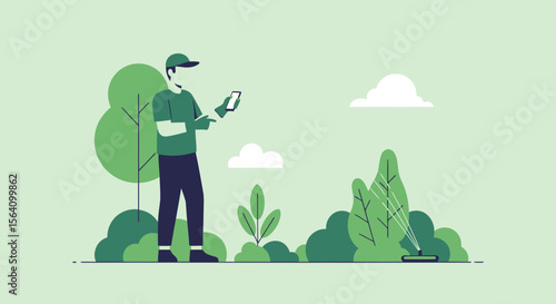 Smart Irrigation Controlling Watering System Using App For Landscape Maintenance