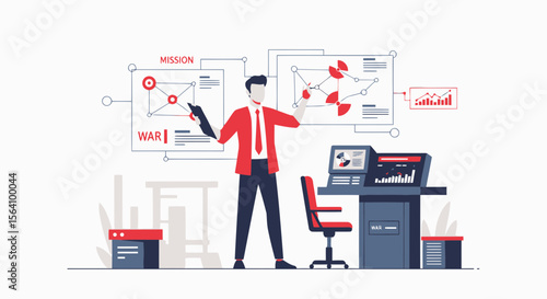 Strategic Planning In Command Center For Conflict Resolution And Mission Success