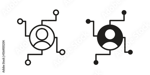 Affiliate marketing icon in Thin linear and flat style. sign and symbol set