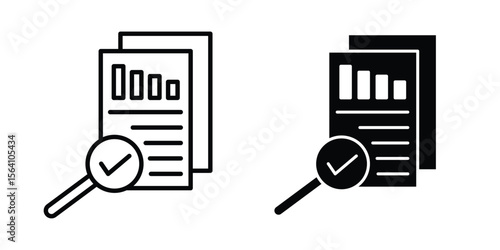 Auditors icon in Thin linear and flat style. sign and symbol set