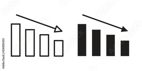 Attrition icon in Thin linear and flat style. sign and symbol set