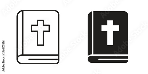 Bible icon in Thin linear and flat style. sign and symbol set