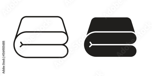 blanket icon in Thin linear and flat style. sign and symbol set