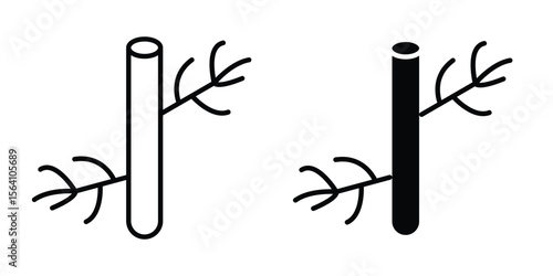 Blood vessel icon in Thin linear and flat style. sign and symbol set