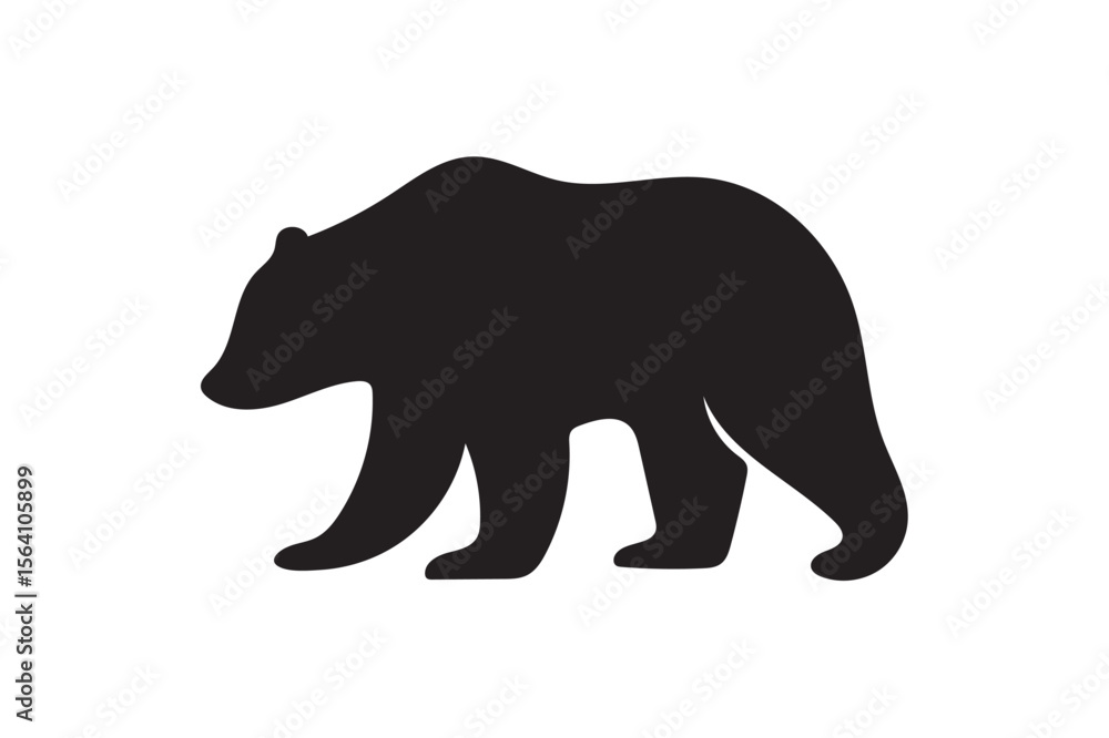 Fototapeta premium Bear silhouette.