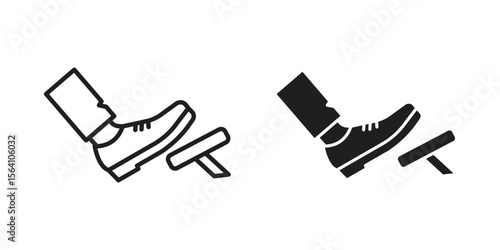 car pedal icon in Thin linear and flat style. sign and symbol set