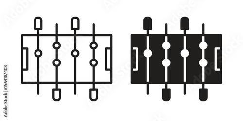 Foosball icon in Thin linear and flat style. sign and symbol set