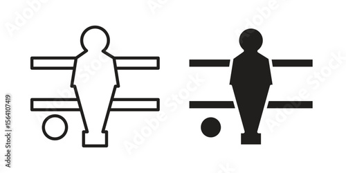 Foosball icon in Thin linear and flat style. sign and symbol set