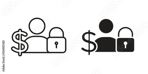 Guarantor icon in Thin linear and flat style. sign and symbol set