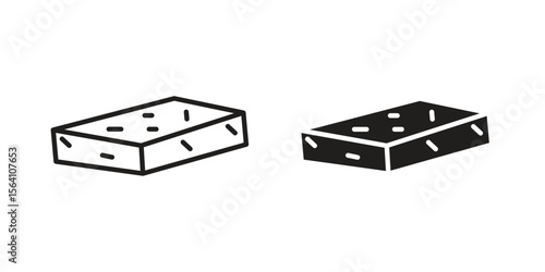Halva icon in Thin linear and flat style. sign and symbol set