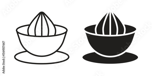 Hand Juicer icon in Thin linear and flat style. sign and symbol set