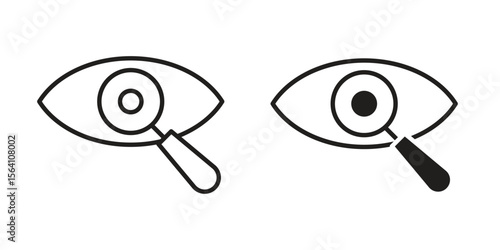 Investigation icon in Thin linear and flat style. sign and symbol set