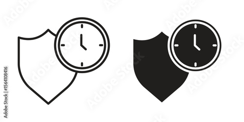 Long term icon in Thin linear and flat style. sign and symbol set