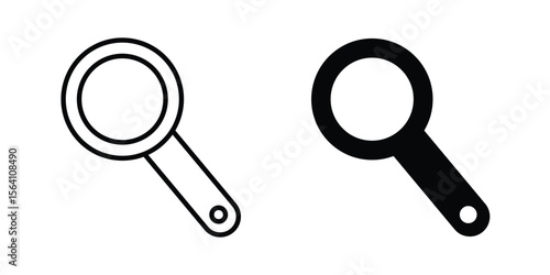 Magnifying glass icon in Thin linear and flat style. sign and symbol set