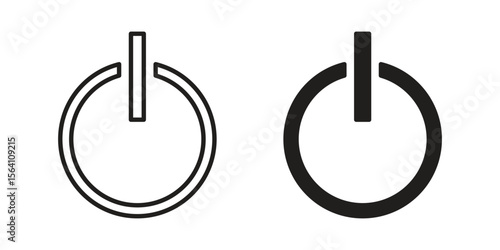 Power icon in Thin linear and flat style. sign and symbol set