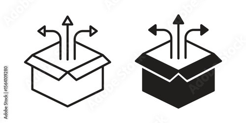 Product release icon in Thin linear and flat style. sign and symbol set