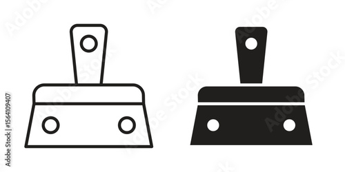 Putty knife icon in Thin linear and flat style. sign and symbol set