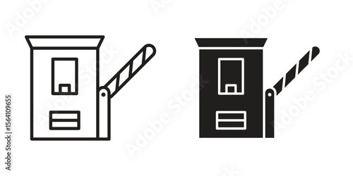 Road toll icon in Thin linear and flat style. sign and symbol set
