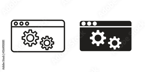 Software icon in Thin linear and flat style. sign and symbol set