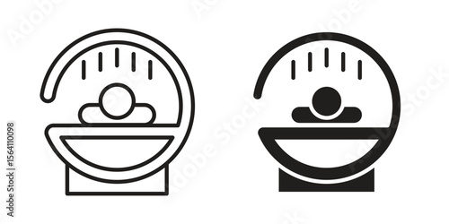 Solarium icon in Thin linear and flat style. sign and symbol set