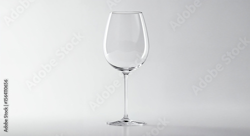 Elegant Transparent Wine Glass: A Professional Studio Shot for Beverage and Drink Concepts