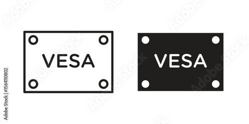 Vesa icon in Thin linear and flat style. sign and symbol set
