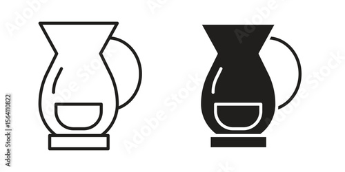 Vinegar icon in Thin linear and flat style. sign and symbol set
