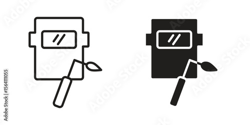 Welding icon in Thin linear and flat style. sign and symbol set