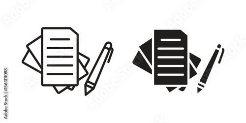 Wills and trusts icon in Thin linear and flat style. sign and symbol set