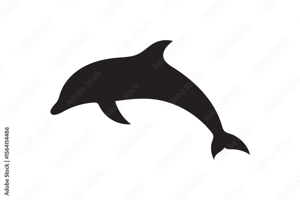 Fototapeta premium Dolphin silhouette.