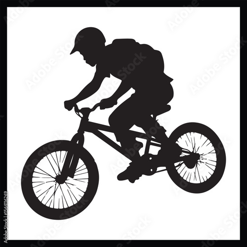 BMX Rider Silhouette Illustration