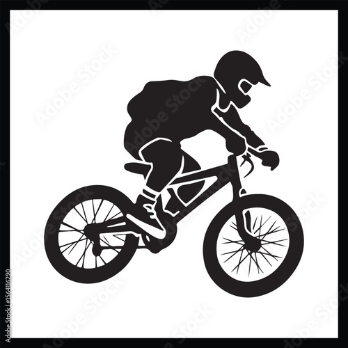 BMX Stunt Silhouette Clipart