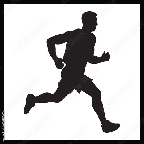 Individual Athlete Silhouette Illustration