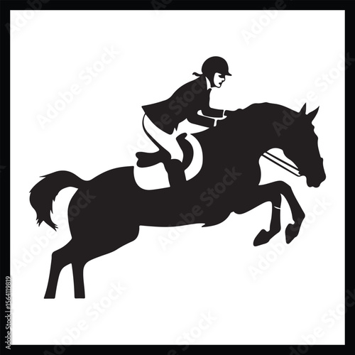 Show Jumping Horse Silhouette Clipart