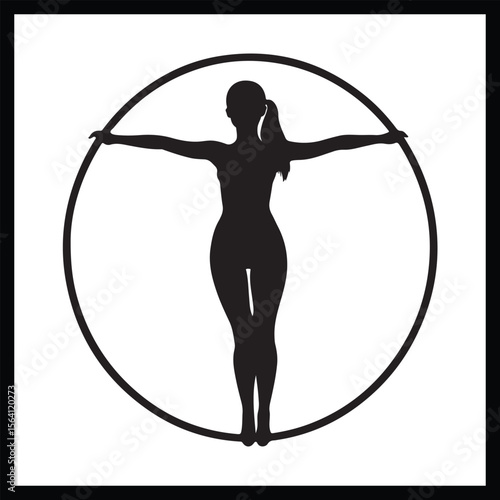 Artistic Gymnastics Silhouette Clipart