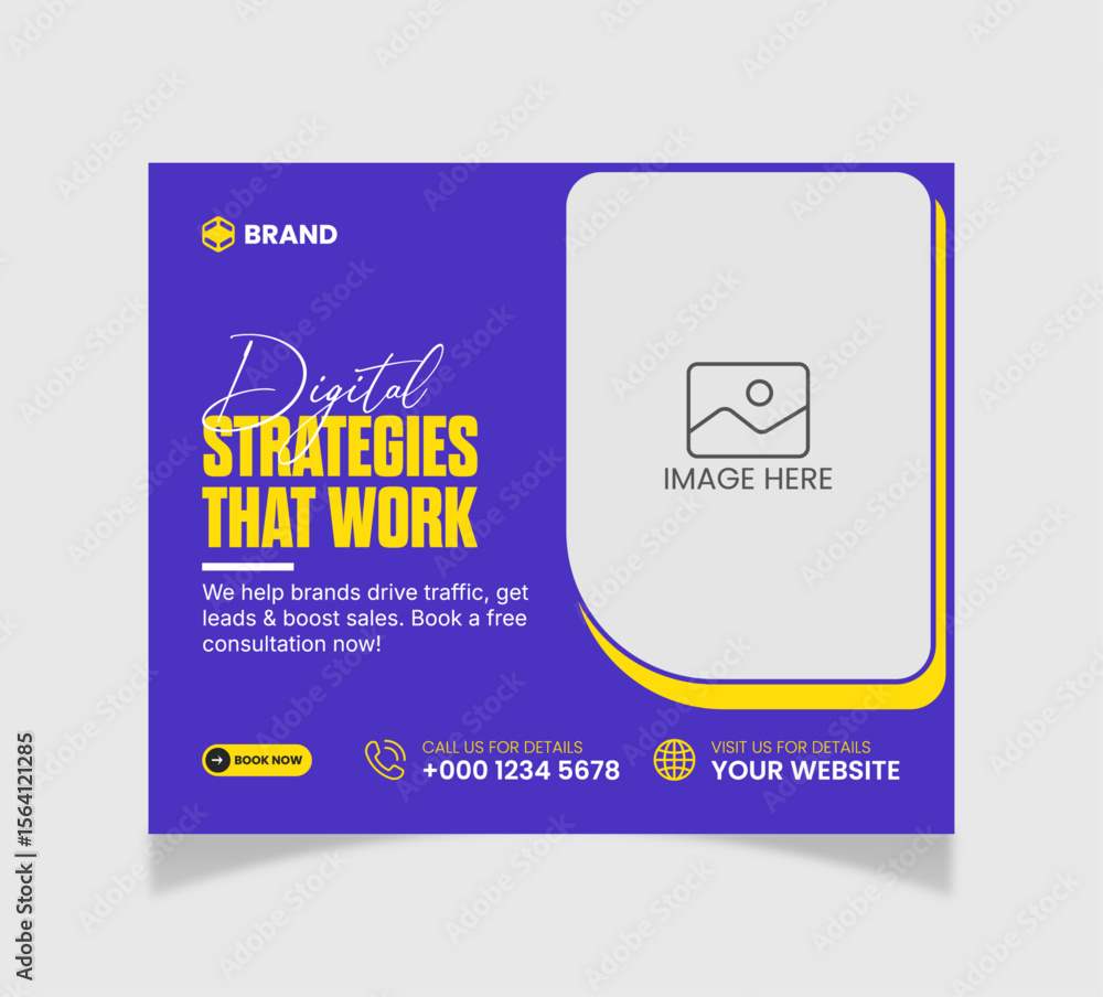 Fototapeta premium google Ads design template, Medium rectangle