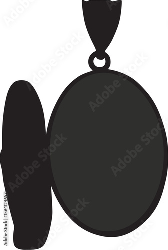 Circle Pendant Illustrations & Vectors  silhouette 