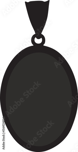 Circle Pendant Illustrations & Vectors  silhouette 