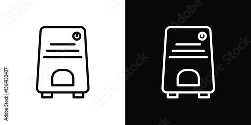 Air purifier icon symbol outline style. Editable icon in EPS10